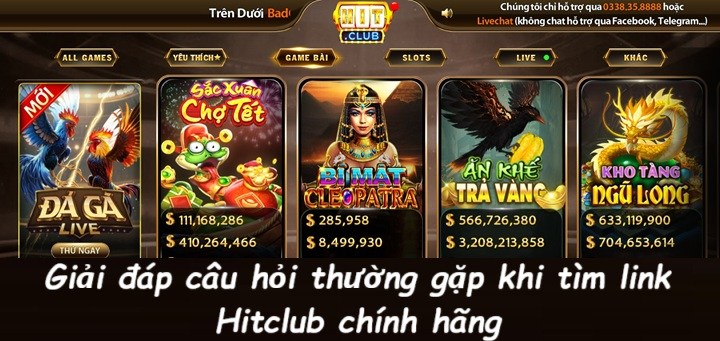 Thắc mắc của game thủ về link vào Hitclub
